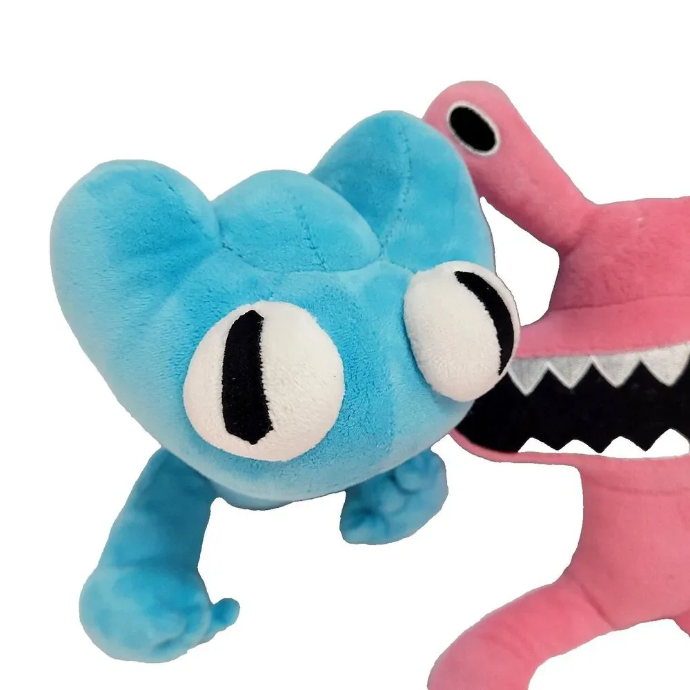 Rainbow Friends Cyan blue & pink monster plush Alien stuffed Creatures 8